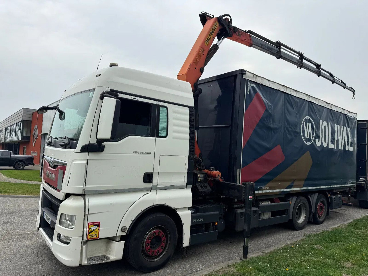 Curtainsider truck, Crane truck MAN TGX 26.480 6X2 - EURO 6 + PALFINGER PK20002 + RE: picture 6