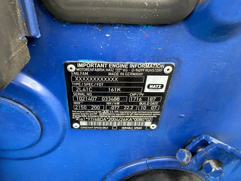 Dropside/ Flatbed semi-trailer Van Hool 3X BPW AXLE KENNIS CRANE HATZ ENGINE: picture 10 Dropside/ Flatbed semi-trailer Van Hool 3X BPW AXLE KENNIS CRANE HATZ ENGINE: picture 10