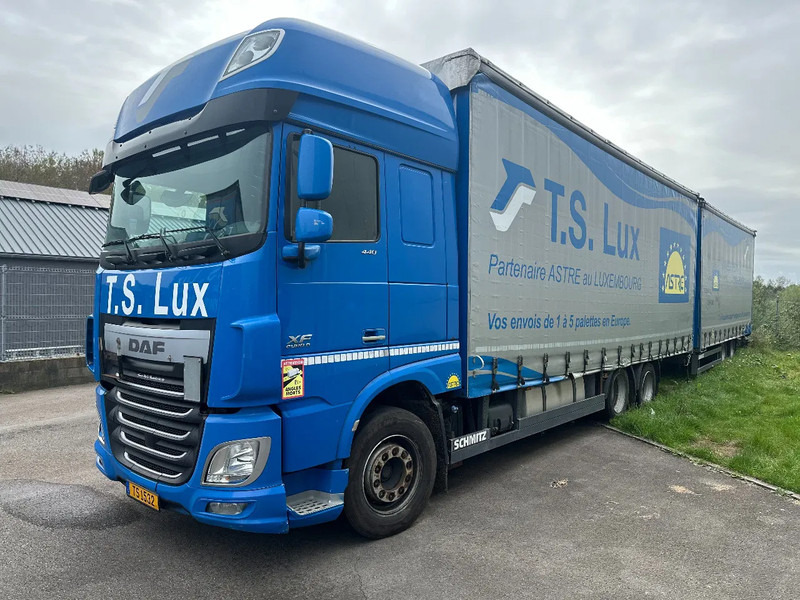 DAF XF 440 DAF XF 440 6x2 / SUPERSPACECAB / KOMBI MIT ANHANGER SCHMITZ 2016 / DURCHLADEN / 2 STUCK - Curtainsider truck: picture 1 DAF XF 440 DAF XF 440 6x2 / SUPERSPACECAB / KOMBI MIT ANHANGER SCHMITZ 2016 / DURCHLADEN / 2 STUCK - Curtainsider truck: picture 1