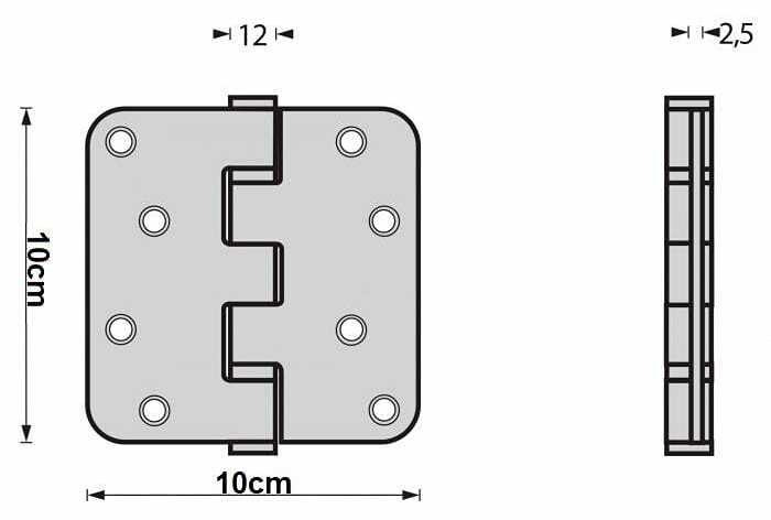 (1906x) Black hinge - 10 cm - with screws - Tool/ Equipment: picture 2 (1906x) Black hinge - 10 cm - with screws - Tool/ Equipment: picture 2