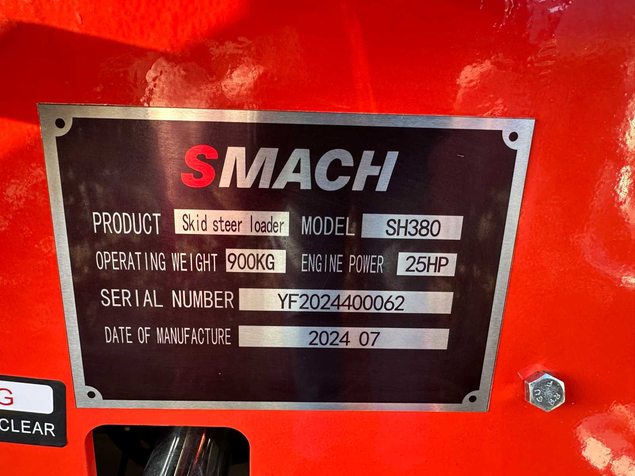 Skid steer loader SMACH SH380: picture 30