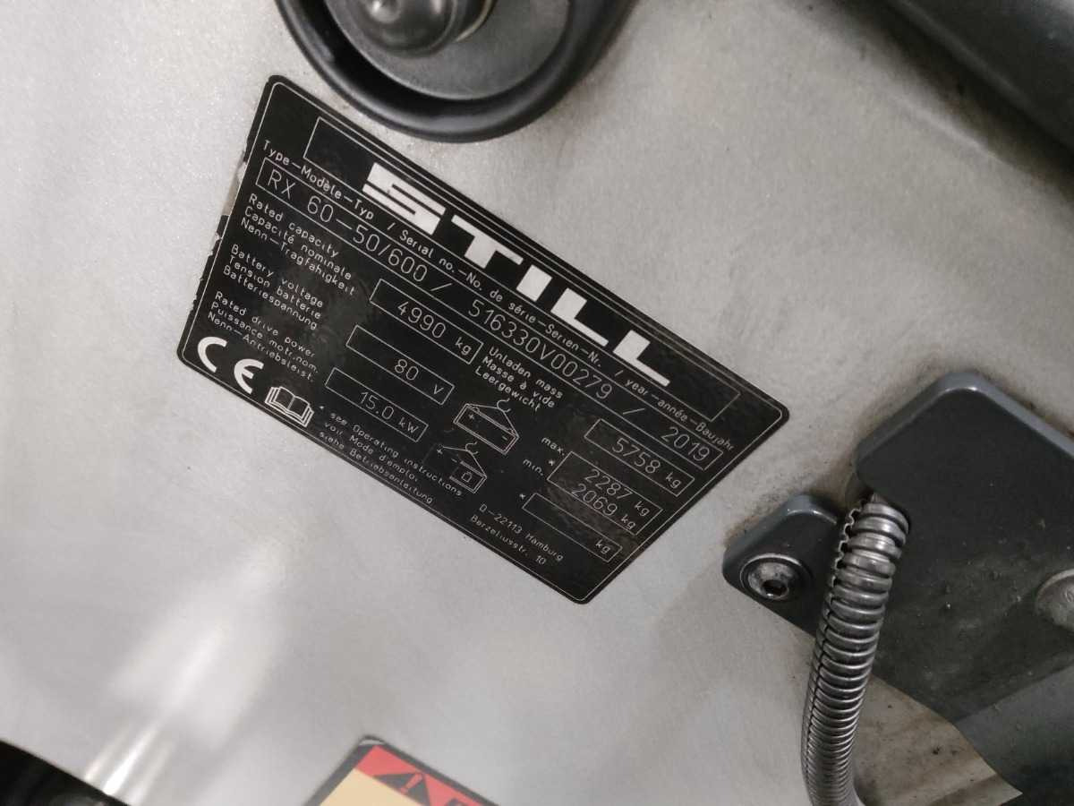 STILL RX60-50/600 FORKLIFT - Forklift: picture 5 STILL RX60-50/600 FORKLIFT - Forklift: picture 5