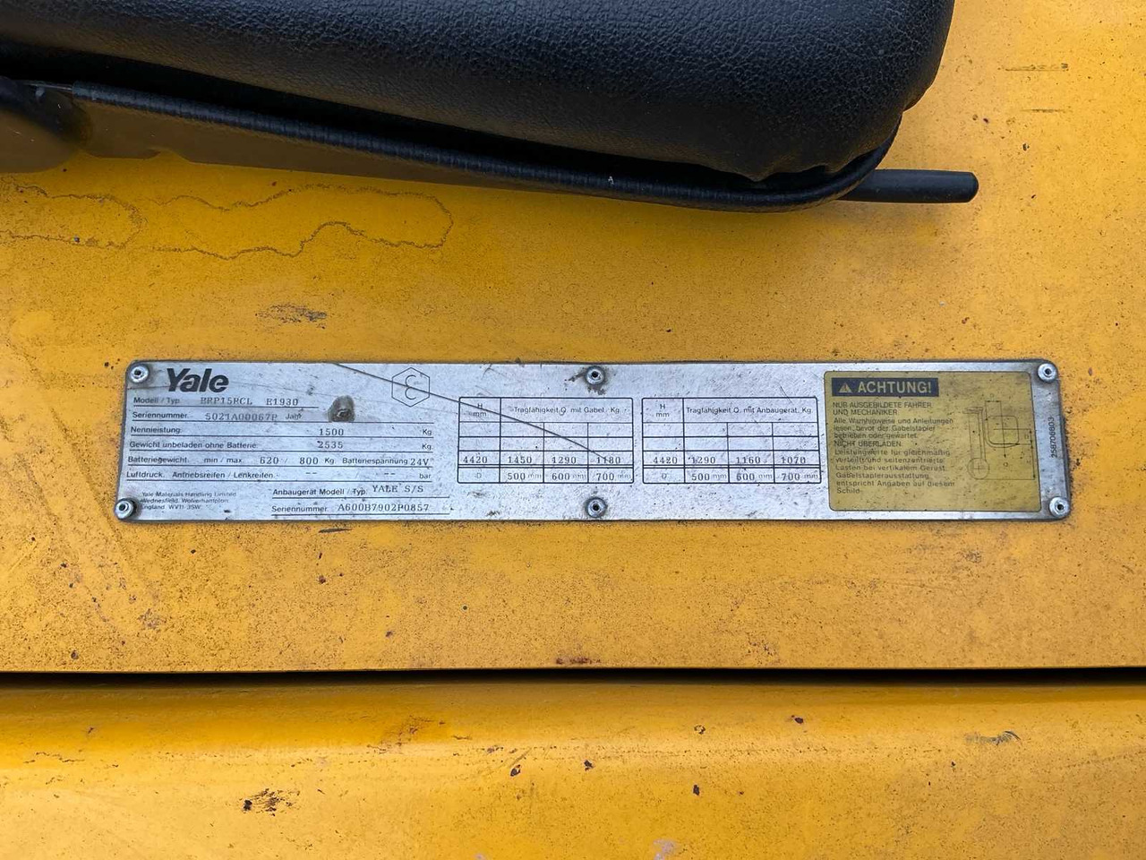 Forklift YALE ERP15RCL FORKLIFT: picture 14 Forklift YALE ERP15RCL FORKLIFT: picture 14