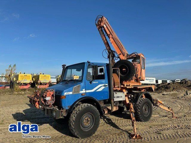 Unimog U 1450 4x4, Zug & Bergwinde, Kran, Greifer, AH - Construction machinery: picture 1 Unimog U 1450 4x4, Zug & Bergwinde, Kran, Greifer, AH - Construction machinery: picture 1