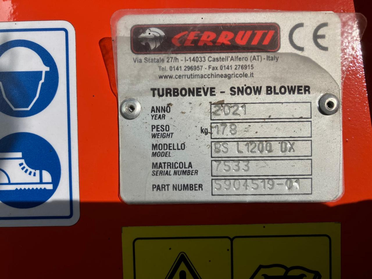 Cerruti BS L1200 BX - Snow blower: picture 4 Cerruti BS L1200 BX - Snow blower: picture 4