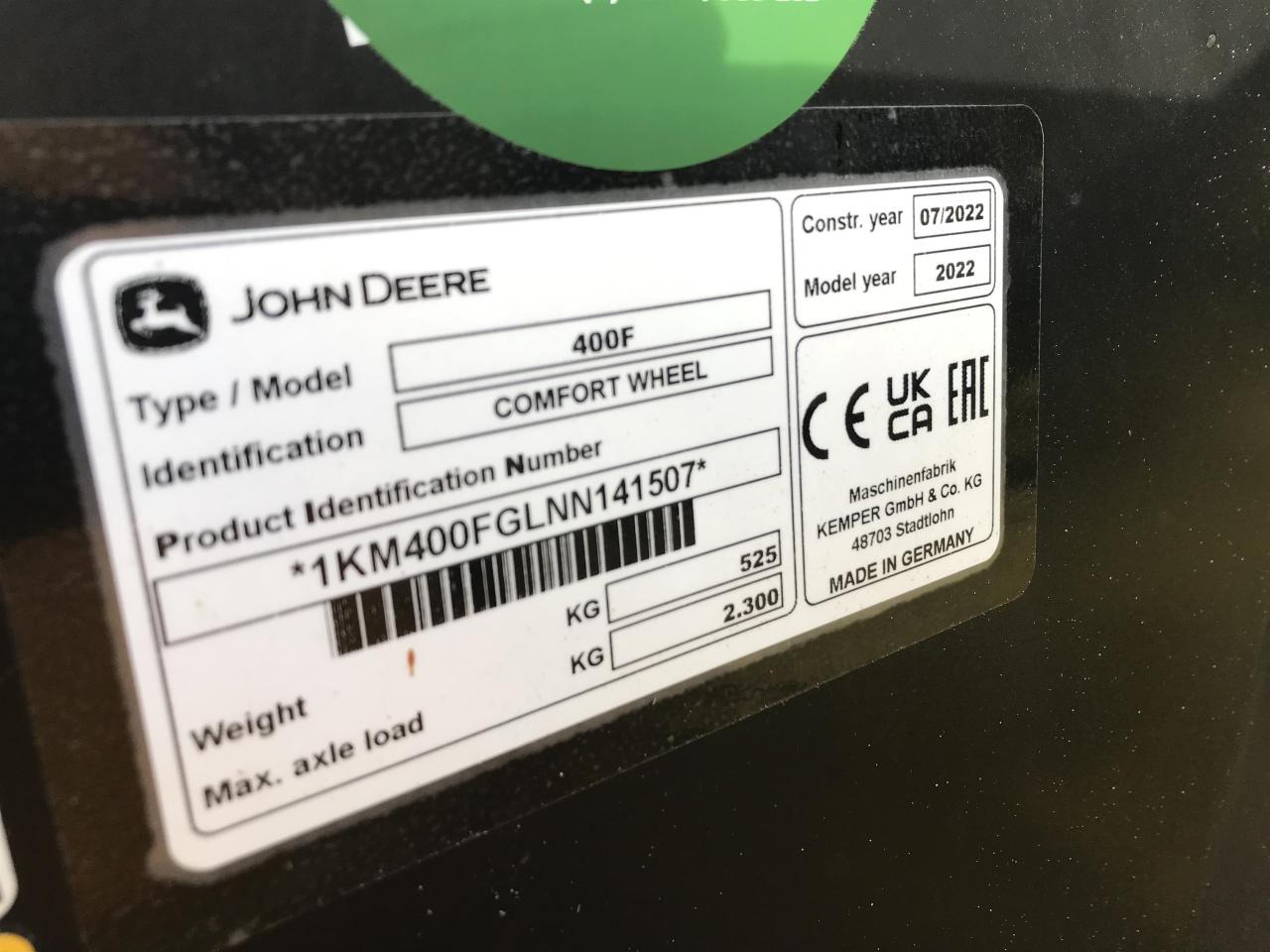Leasing of John Deere 9800 John Deere 9800: picture 12