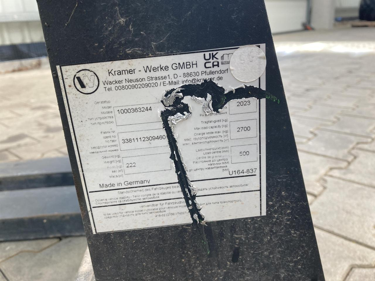 Kramer 1200 mm - Bucket: picture 4 Kramer 1200 mm - Bucket: picture 4