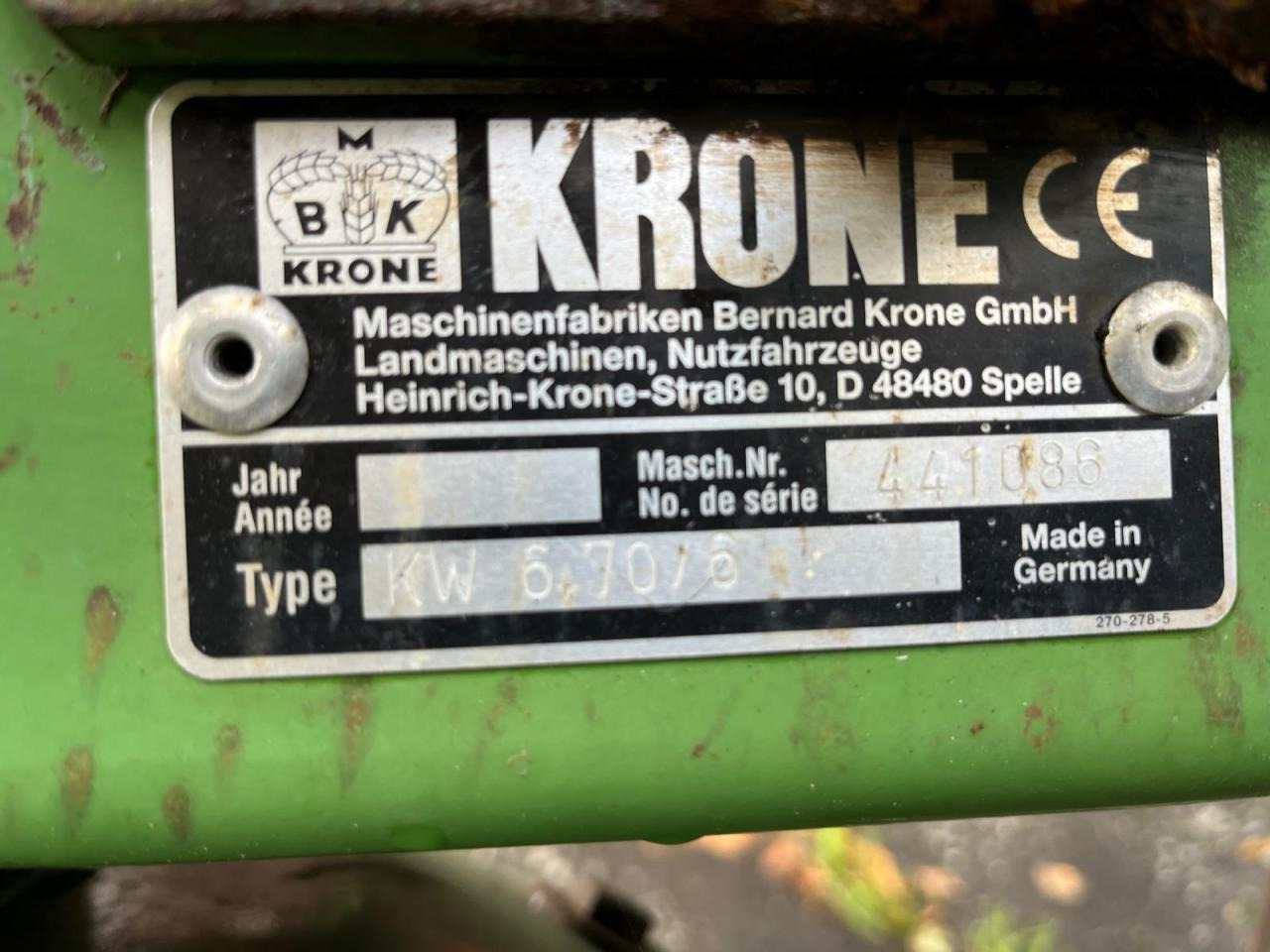 Krone KW 6.70/6 - Tedder/ Rake: picture 2 Krone KW 6.70/6 - Tedder/ Rake: picture 2