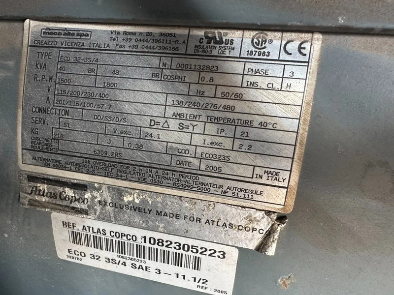 Generator set Atlas-Copco QAS 38 Yanmar Mecc Alte Spa 40 kVA Silent generatorset: picture 10