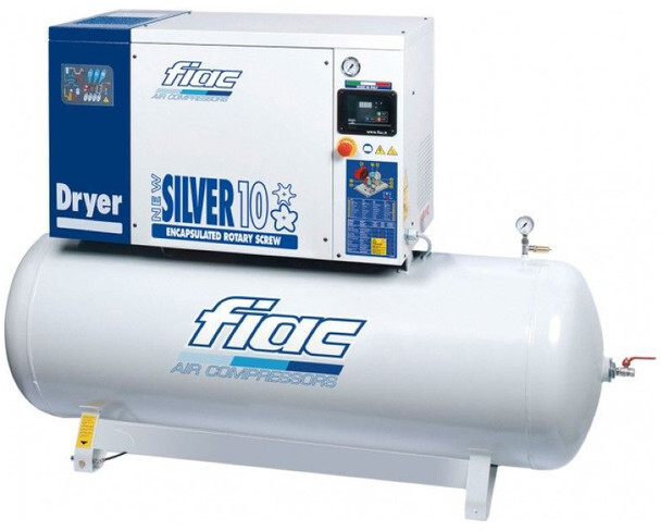 Fiac New Silver D 10 / 300 Silent 7.5 kW 860 L / min 10 bar Elektrische Schroefcompressor met ketel en droger - Air compressor: picture 1 Fiac New Silver D 10 / 300 Silent 7.5 kW 860 L / min 10 bar Elektrische Schroefcompressor met ketel en droger - Air compressor: picture 1