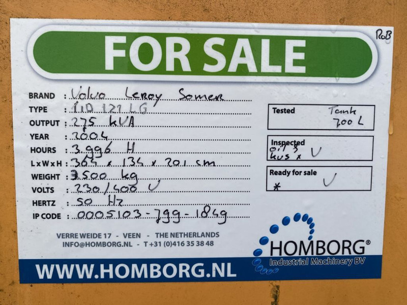 Generator set Volvo TID 121 LG Leroy Somer 275 kVA Silent generatorset: picture 16