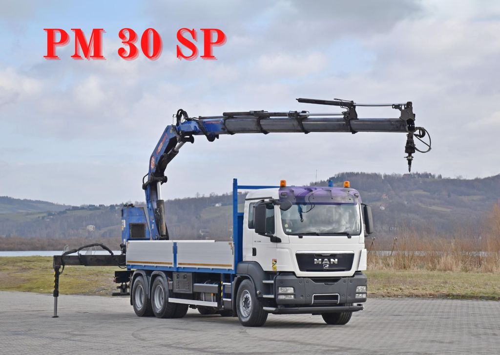 MAN TGS 26.360*PRITSCHE 6,60m * PM 30 SP / FUNK *6x4 MAN TGS 26.360*PRITSCHE 6,60m * PM 30 SP / FUNK *6x4 - Crane truck: picture 1 MAN TGS 26.360*PRITSCHE 6,60m * PM 30 SP / FUNK *6x4 MAN TGS 26.360*PRITSCHE 6,60m * PM 30 SP / FUNK *6x4 - Crane truck: picture 1