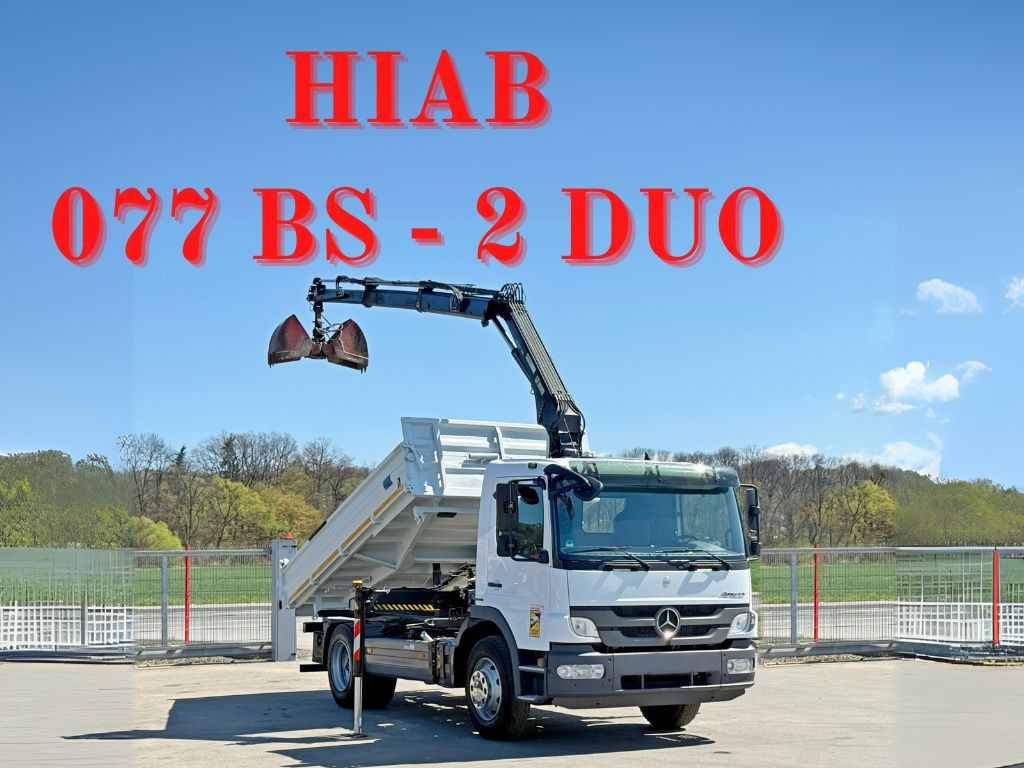 Mercedes-Benz ATEGO 1224 * KIPPER 4,00 m * HIAB 077 BS - 2 DUO - Crane truck: picture 1 Mercedes-Benz ATEGO 1224 * KIPPER 4,00 m * HIAB 077 BS - 2 DUO - Crane truck: picture 1