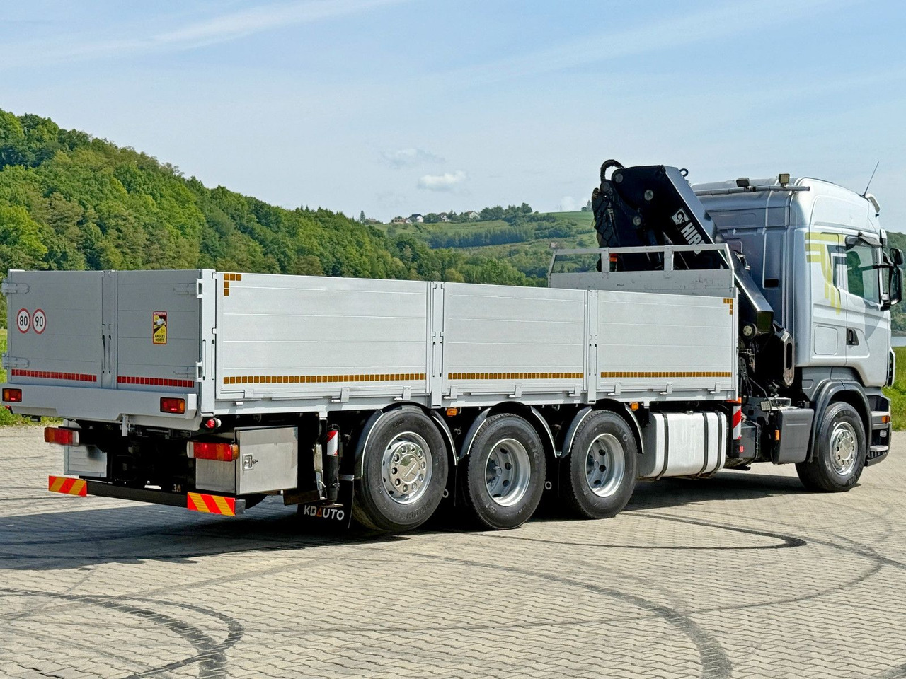 Crane truck Scania R480 PRITSCHE 6,85m *HIAB 377 E-8 HIPRO/FUNK*8x4: picture 7