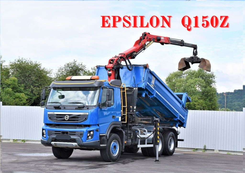 Volvo FMX 370 Kipper 4,90m *EPSILON Q150Z/FUNK*6x4 - Crane truck, Tipper: picture 1 Volvo FMX 370 Kipper 4,90m *EPSILON Q150Z/FUNK*6x4 - Crane truck, Tipper: picture 1