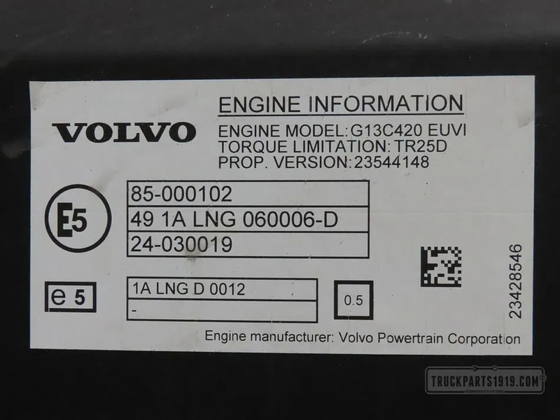 Volvo Motor G13C420 E6 - Engine for Truck: picture 3 Volvo Motor G13C420 E6 - Engine for Truck: picture 3