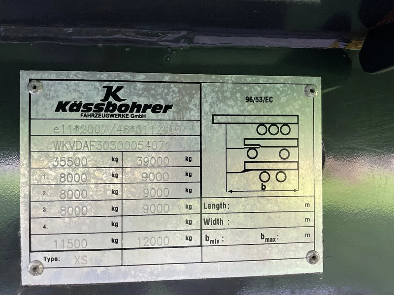 Curtainsider semi-trailer Kässbohrer Taut Liner Schuifdak 25-10-2025 APK: picture 9