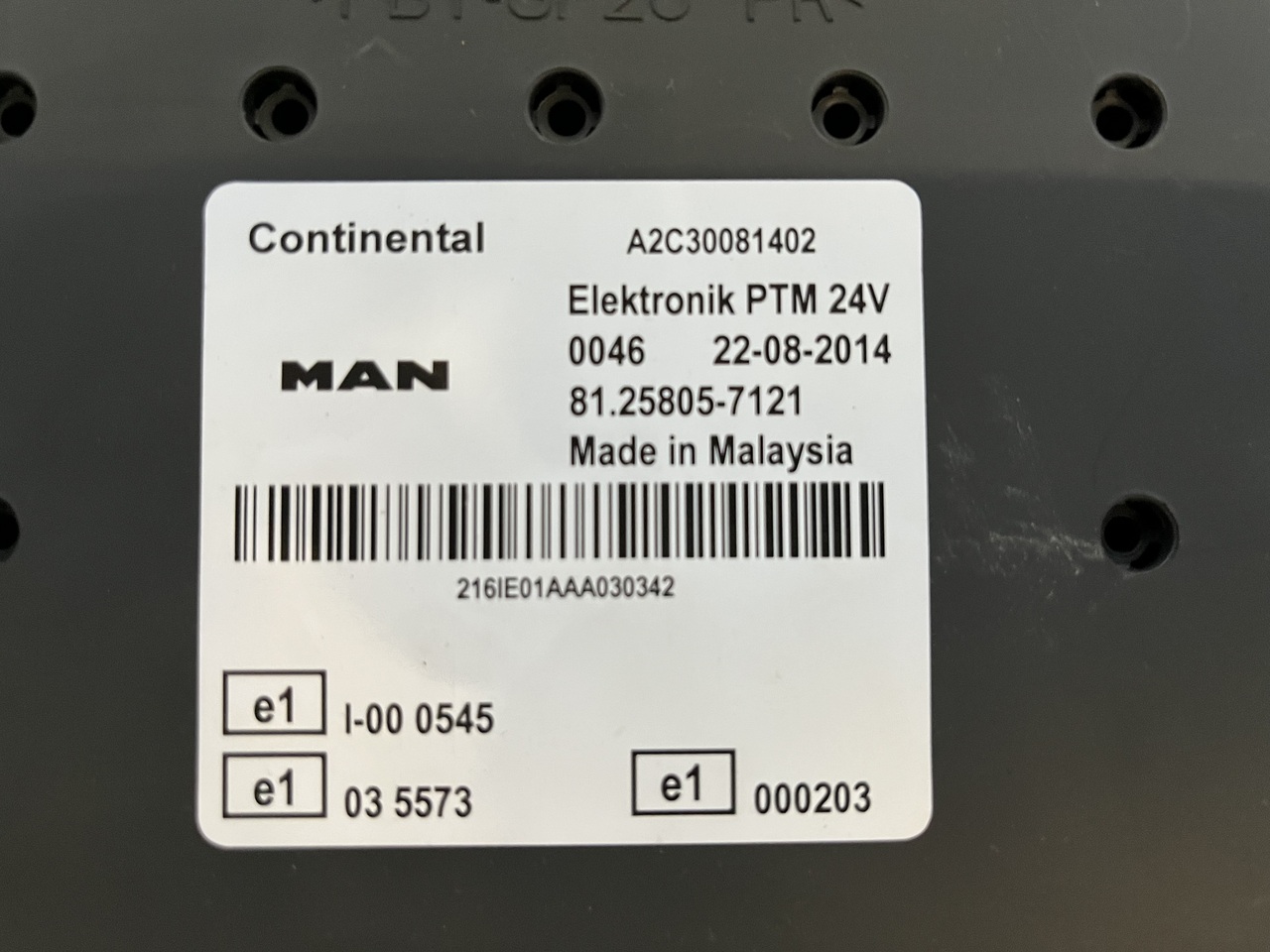 ELEKTRONIK PTM MAN TGX (MANUAL GEARBOX) - ECU for Truck: picture 2 ELEKTRONIK PTM MAN TGX (MANUAL GEARBOX) - ECU for Truck: picture 2