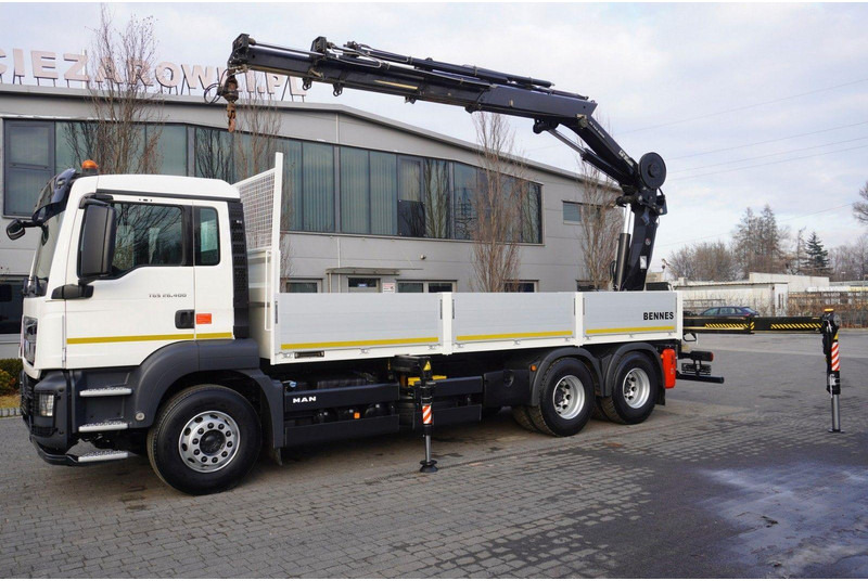MAN TGS 26.400 + HIAB 244 EP-4 HIDUO crane - Dropside/ Flatbed truck, Crane truck: picture 1 MAN TGS 26.400 + HIAB 244 EP-4 HIDUO crane - Dropside/ Flatbed truck, Crane truck: picture 1