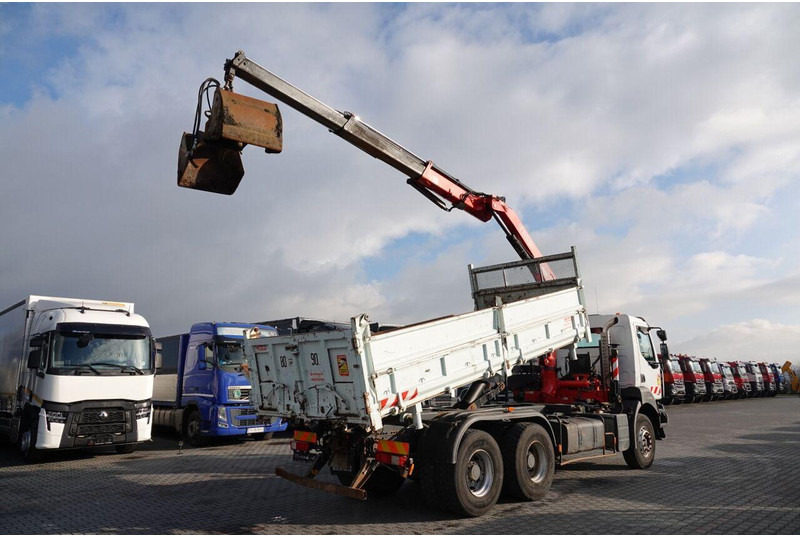 Renault KERAX 410 / 6x4 / WYWROTKA + HDS FASSI F150 / HYDROBURTA / BORDM - Tipper, Crane truck: picture 5 Renault KERAX 410 / 6x4 / WYWROTKA + HDS FASSI F150 / HYDROBURTA / BORDM - Tipper, Crane truck: picture 5