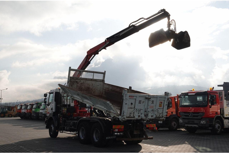 Renault KERAX 410 / 6x4 / WYWROTKA + HDS FASSI F150 / HYDROBURTA / BORDM - Tipper, Crane truck: picture 4 Renault KERAX 410 / 6x4 / WYWROTKA + HDS FASSI F150 / HYDROBURTA / BORDM - Tipper, Crane truck: picture 4