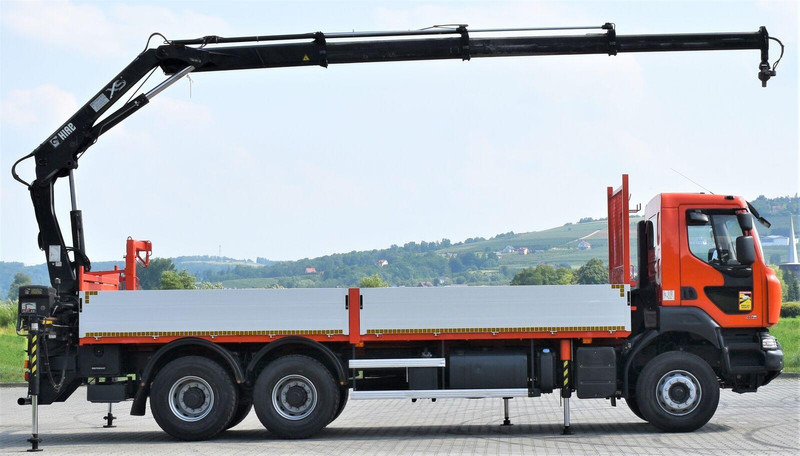 Renault KERAX 410 * HIAB 144 B-3 HIDUO / 6x4 * TOP - Dropside/ Flatbed truck, Crane truck: picture 5 Renault KERAX 410 * HIAB 144 B-3 HIDUO / 6x4 * TOP - Dropside/ Flatbed truck, Crane truck: picture 5