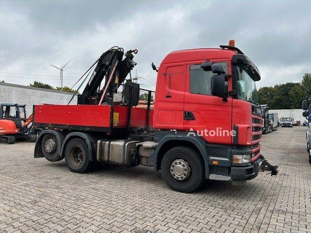 Dropside/ Flatbed truck, Crane truck Scania 124 L 470 - Flatbed + crane: picture 6