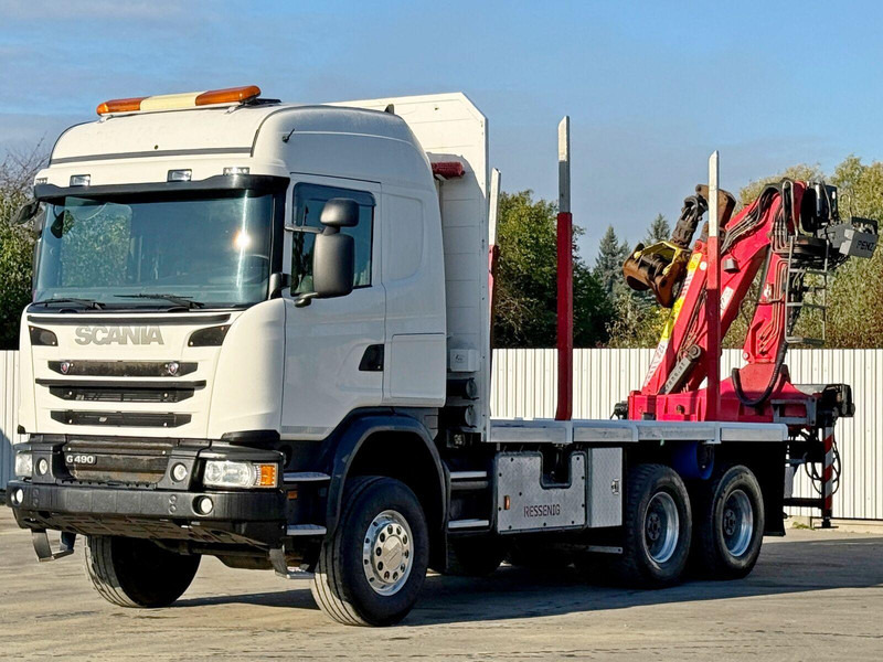 Scania G490 - Log truck, Crane truck: picture 4 Scania G490 - Log truck, Crane truck: picture 4