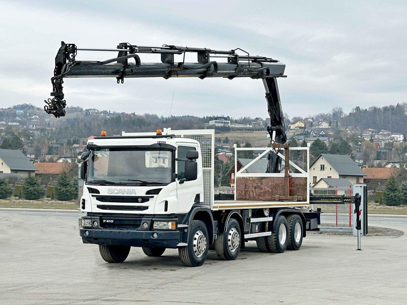 Scania P 410*PLATFORM 7,00m*HIAB 244 E-5 HIPRO+FUNK/8x4 - Dropside/ Flatbed truck, Crane truck: picture 2 Scania P 410*PLATFORM 7,00m*HIAB 244 E-5 HIPRO+FUNK/8x4 - Dropside/ Flatbed truck, Crane truck: picture 2