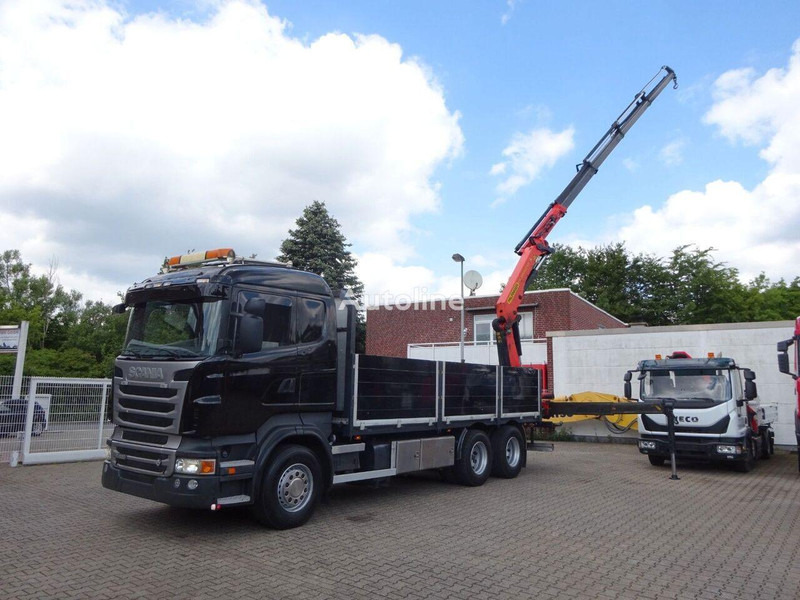 Scania R620 V8 - Flatbed+crane - Dropside/ Flatbed truck, Crane truck: picture 4 Scania R620 V8 - Flatbed+crane - Dropside/ Flatbed truck, Crane truck: picture 4