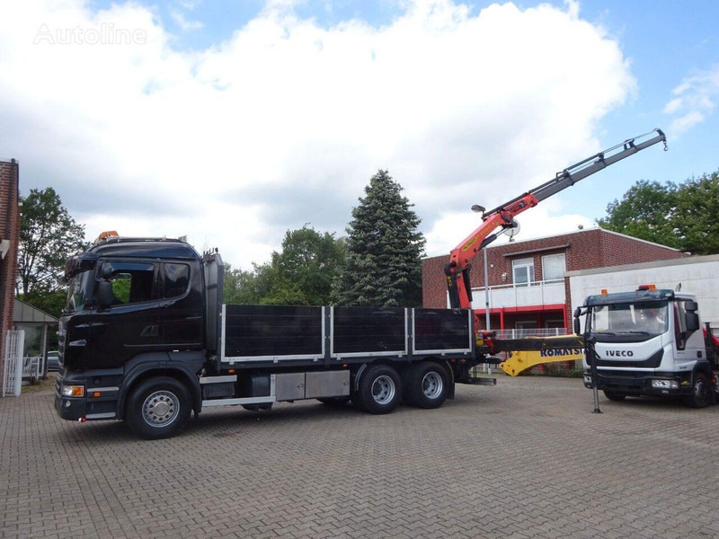 Scania R620 V8 - Flatbed+crane - Dropside/ Flatbed truck, Crane truck: picture 5 Scania R620 V8 - Flatbed+crane - Dropside/ Flatbed truck, Crane truck: picture 5