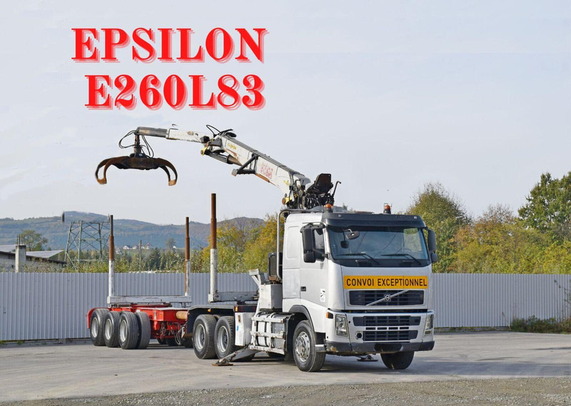 Volvo FH 520 * EPSILON E260L83 * Anhänger /6x4 - Log truck, Crane truck: picture 1 Volvo FH 520 * EPSILON E260L83 * Anhänger /6x4 - Log truck, Crane truck: picture 1