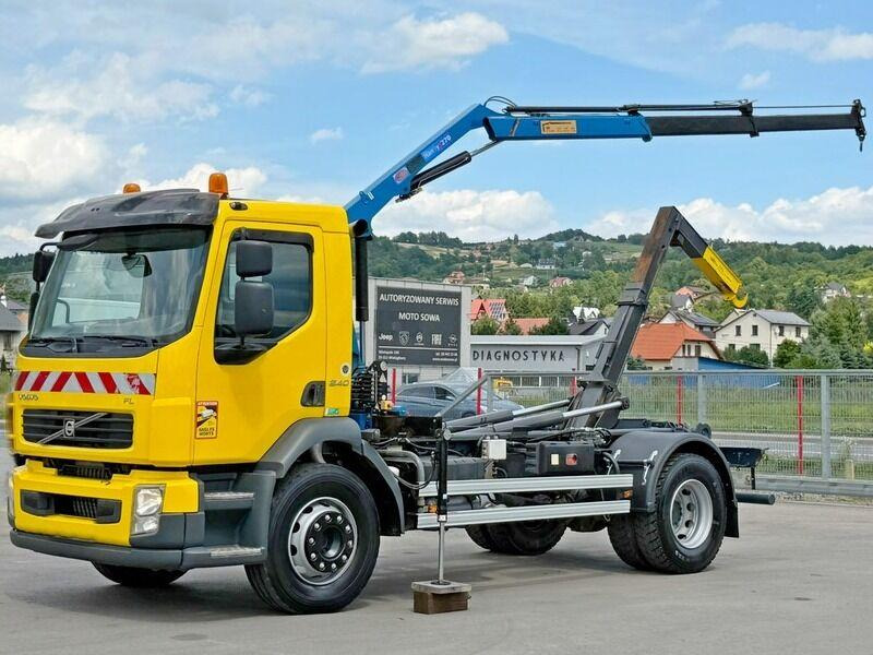 Volvo FL 240 * Abrollkipper * HMF 270 K2 * TOPZUSTAND - Hook lift truck, Crane truck: picture 2 Volvo FL 240 * Abrollkipper * HMF 270 K2 * TOPZUSTAND - Hook lift truck, Crane truck: picture 2