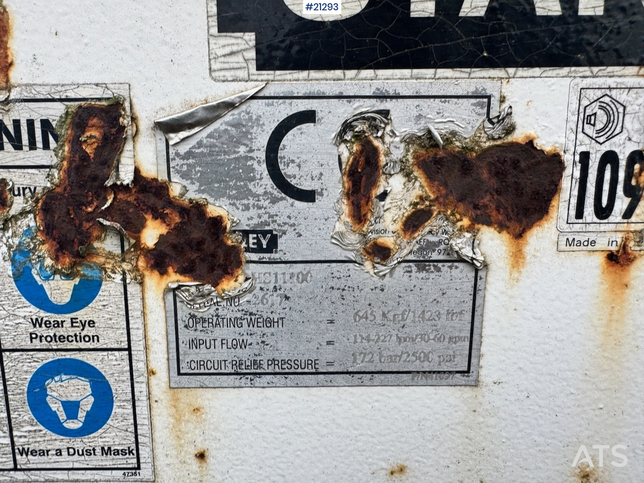 Stanley HS11000 - Attachment for Excavator: picture 4 Stanley HS11000 - Attachment for Excavator: picture 4