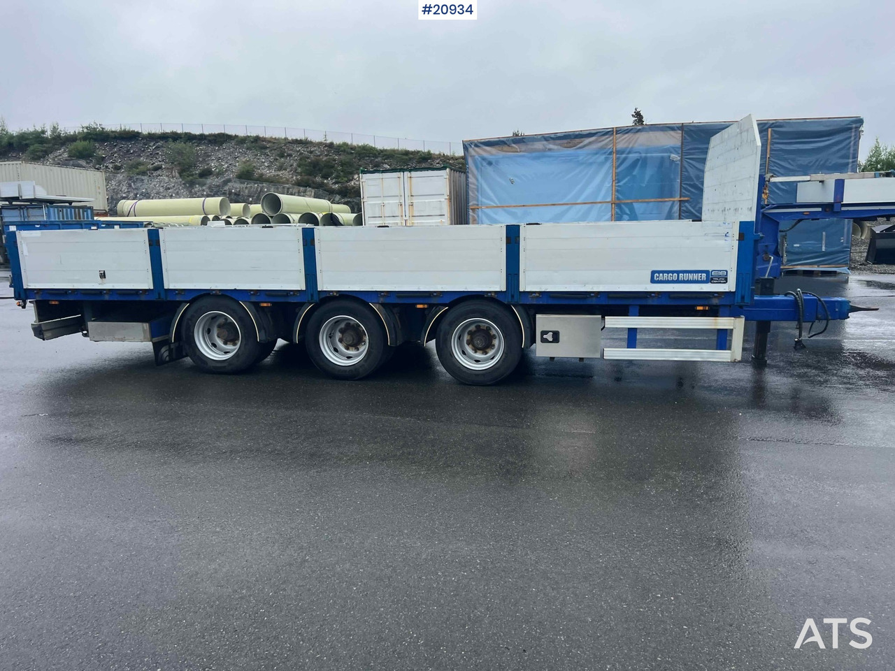 Dropside/ Flatbed trailer Konar 3 akslet plankjerre: picture 22