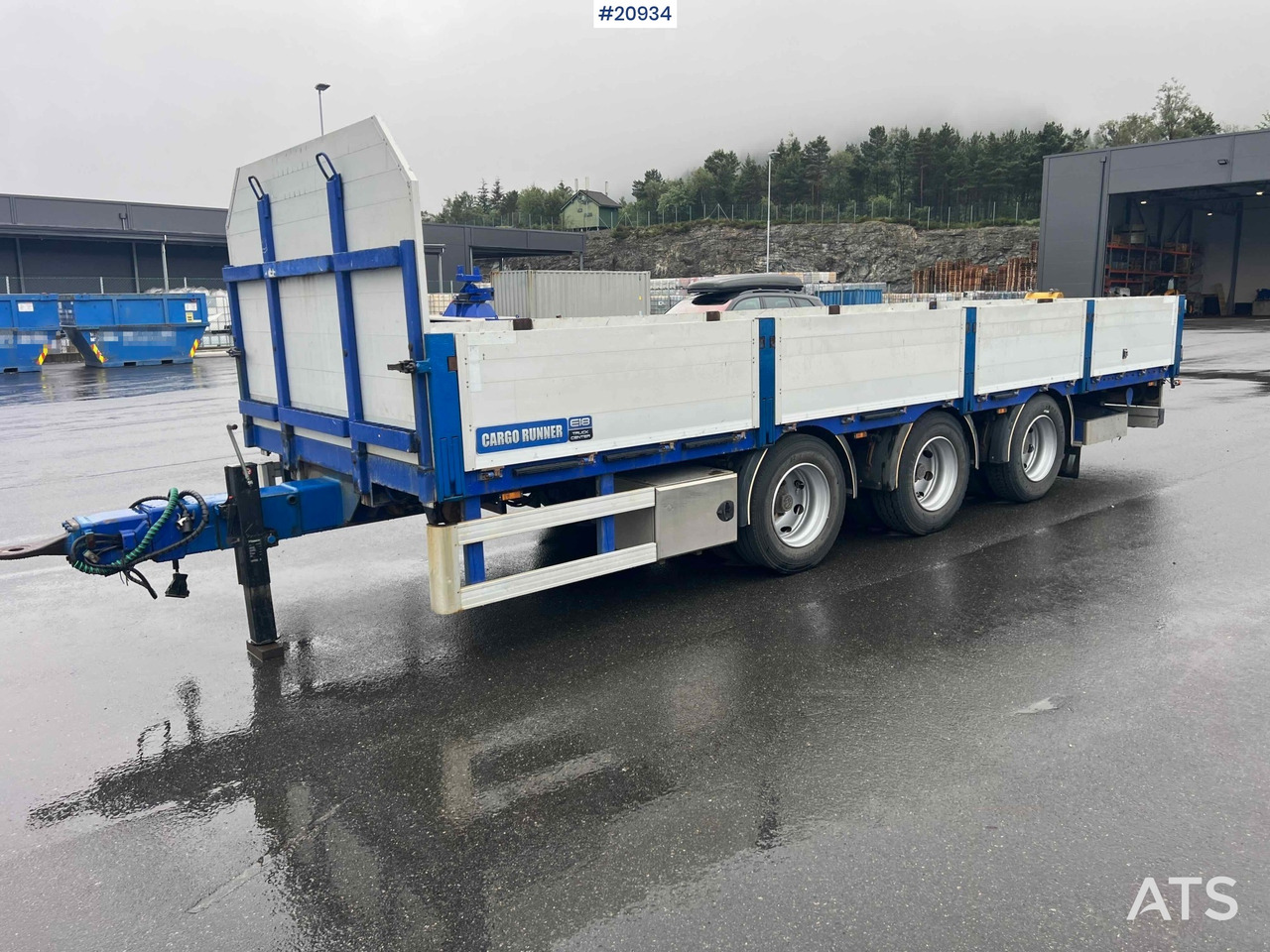Dropside/ Flatbed trailer Konar 3 akslet plankjerre: picture 11