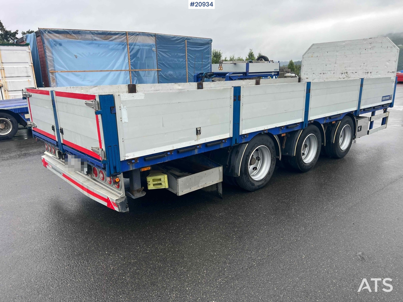 Dropside/ Flatbed trailer Konar 3 akslet plankjerre: picture 32