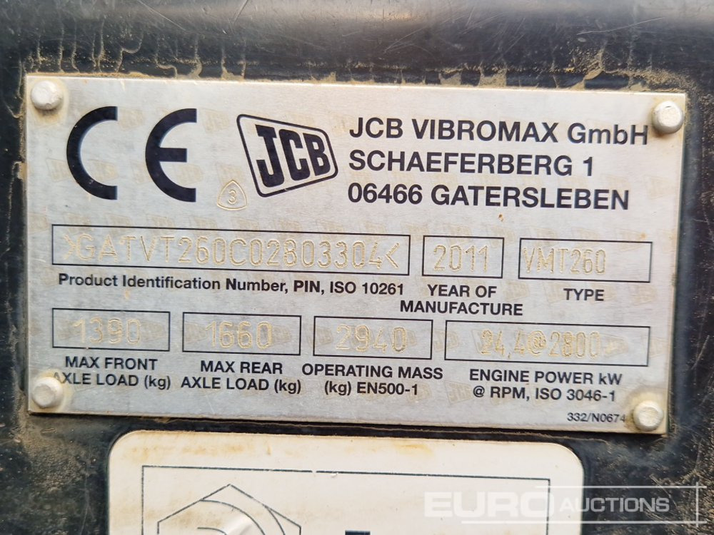 Roller 2011 JCB VMT260: picture 30