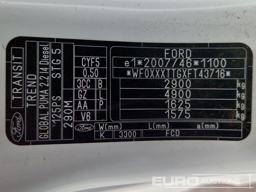 Panel van 2015 Ford Transit: picture 31 Panel van 2015 Ford Transit: picture 31