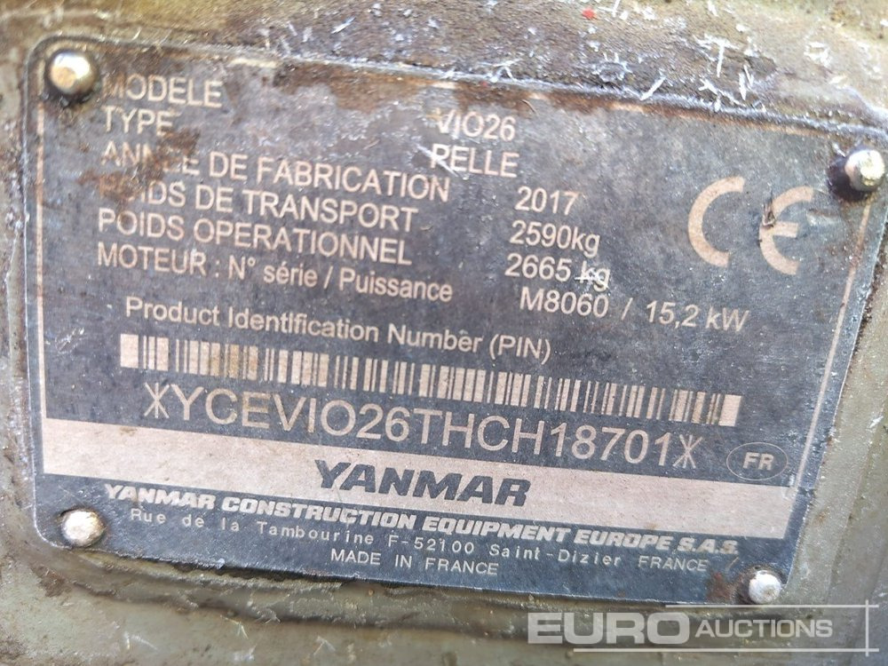 2017 Yanmar ViO26 - Mini excavator: picture 2 2017 Yanmar ViO26 - Mini excavator: picture 2