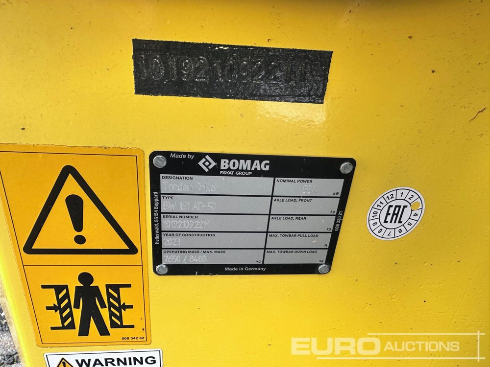 Unused Bomag BW151 AD-50 - Roller: picture 2 Unused Bomag BW151 AD-50 - Roller: picture 2
