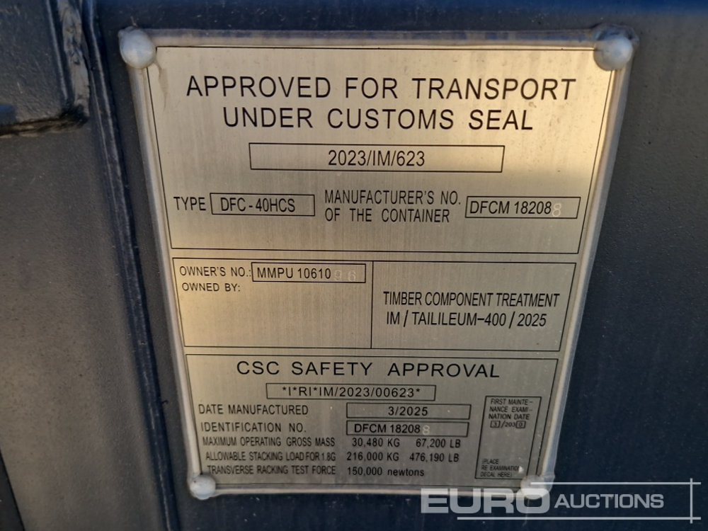 Shipping container 40' HQ Container, One Side Multi Door, 4 Doors / Contenedor: picture 6