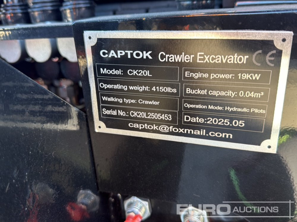 Mini excavator Unused 2025 Captok CK20: picture 42