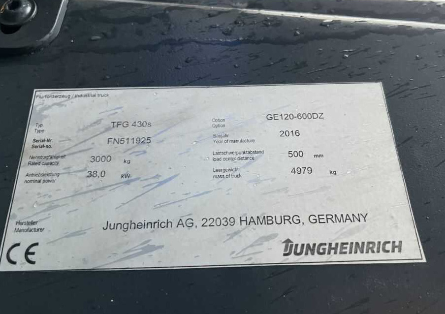 Jungheinrich TFG430s - LPG forklift: picture 4 Jungheinrich TFG430s - LPG forklift: picture 4