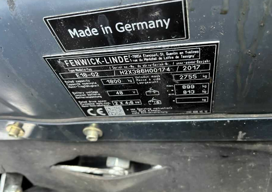 Linde E18-01 - Electric forklift: picture 4 Linde E18-01 - Electric forklift: picture 4