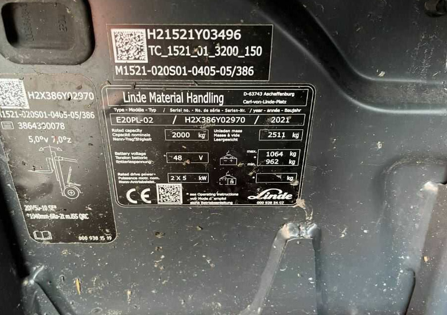 Linde E20PL-02 - Electric forklift: picture 4 Linde E20PL-02 - Electric forklift: picture 4