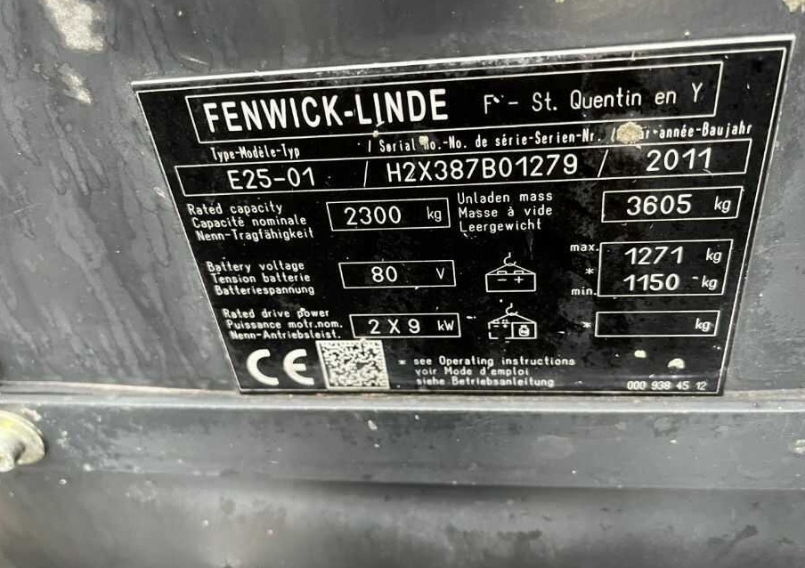 Linde E25-01 - Electric forklift: picture 4 Linde E25-01 - Electric forklift: picture 4