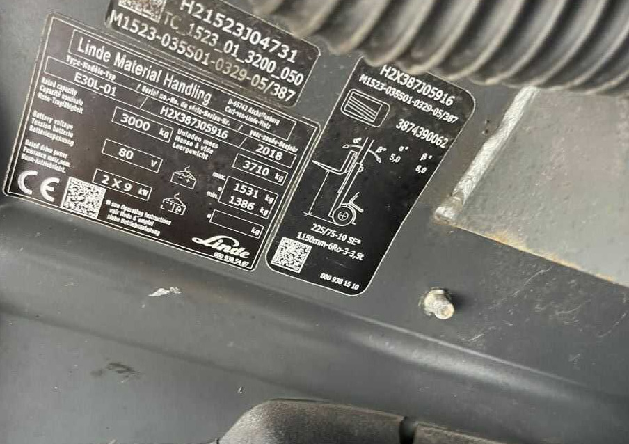 Linde E30L-01 - Electric forklift: picture 2 Linde E30L-01 - Electric forklift: picture 2