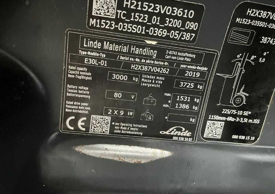 Linde E30L-01 - Electric forklift: picture 4 Linde E30L-01 - Electric forklift: picture 4