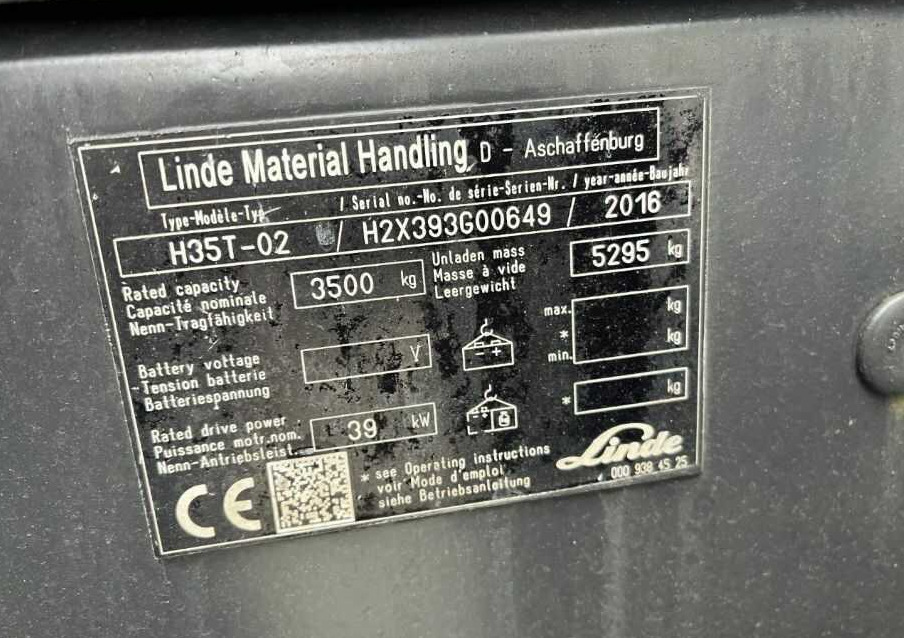 LPG forklift Linde H35T-02: picture 6